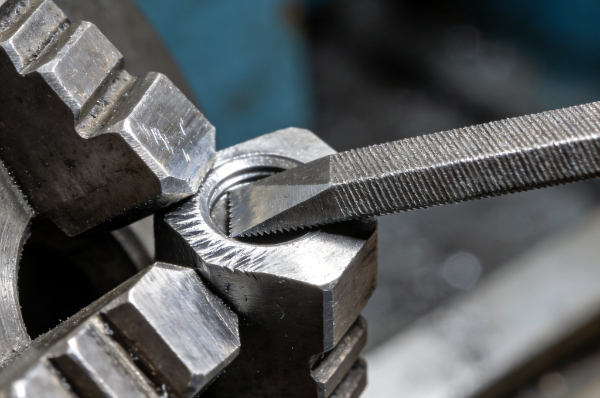 Sharpening hand saw teeth